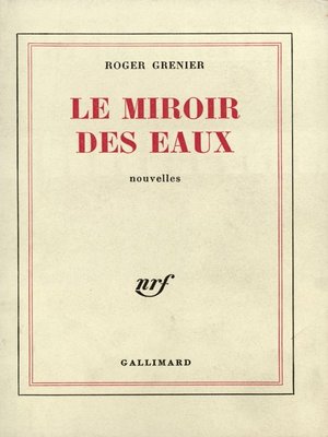 cover image of Le Miroir des eaux